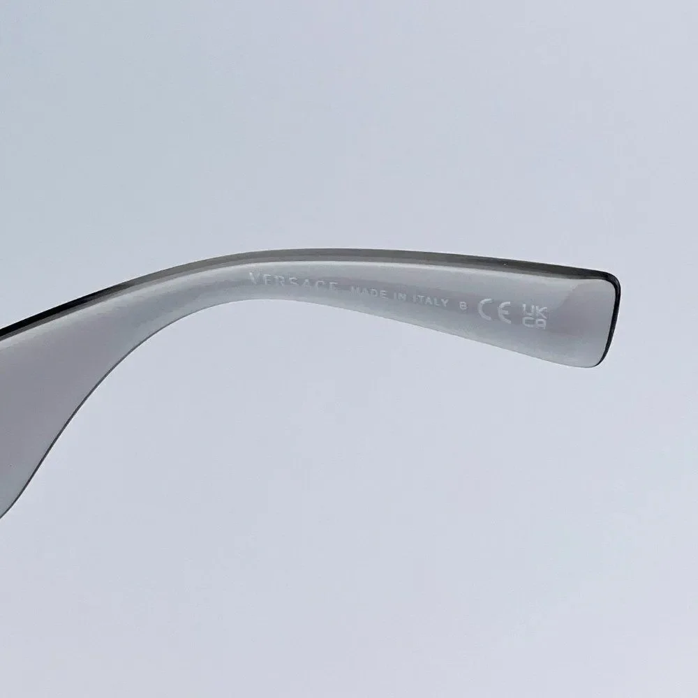 NEW Versace VE4436U 530580 Transparent Gray Blue Pilot Men Sunglasses